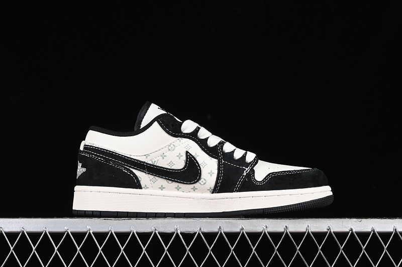 Nike Air Jordan 1 Low Louis Vuitton White Black Sneakers