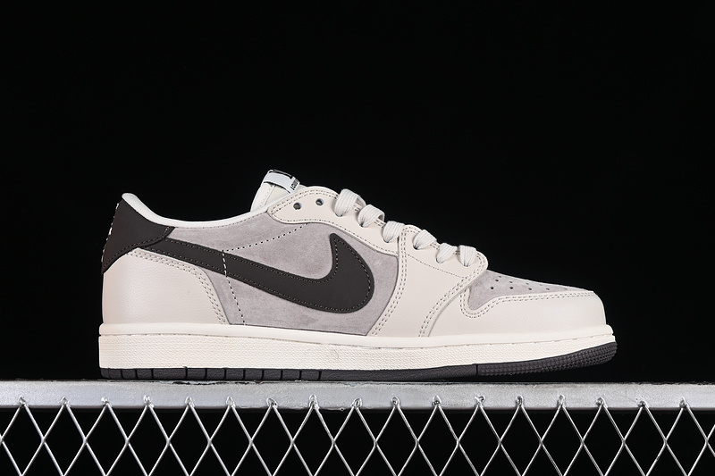 Nike Air Jordan 1 Low LV Travis Scott Fragment Design OG SP Black Sole Grey White Sneakers
