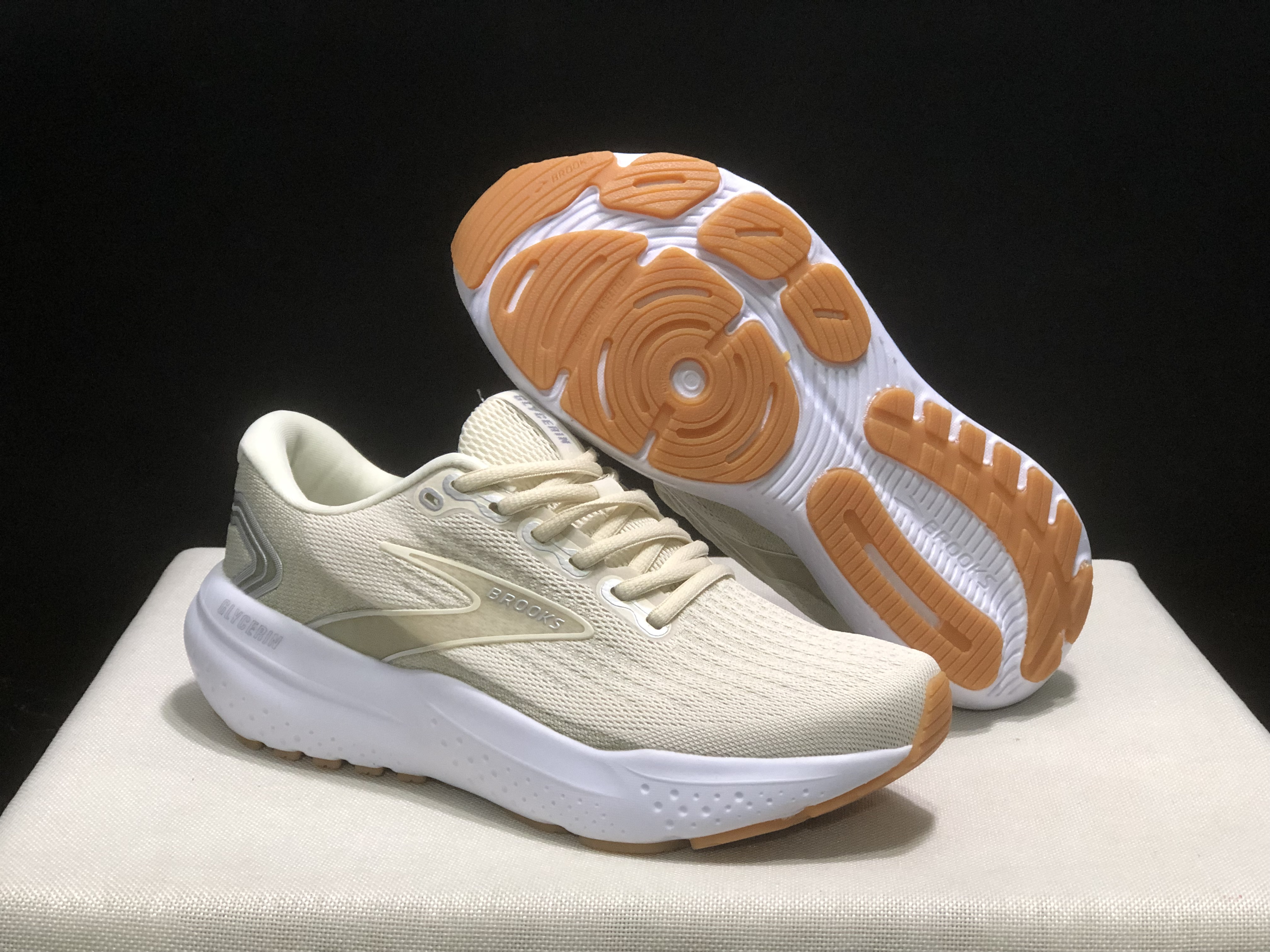 Brooks Glycerin 21 Men's Low-top Casual Running Shoes Khaki/Silver/White