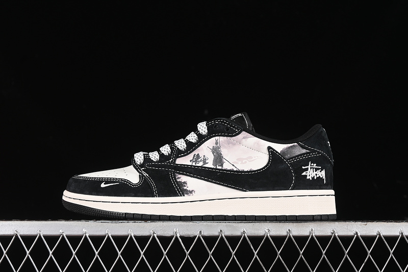 Nike Air Jordan 1 Low Travis Scott Fragment Design White Black Sneakers