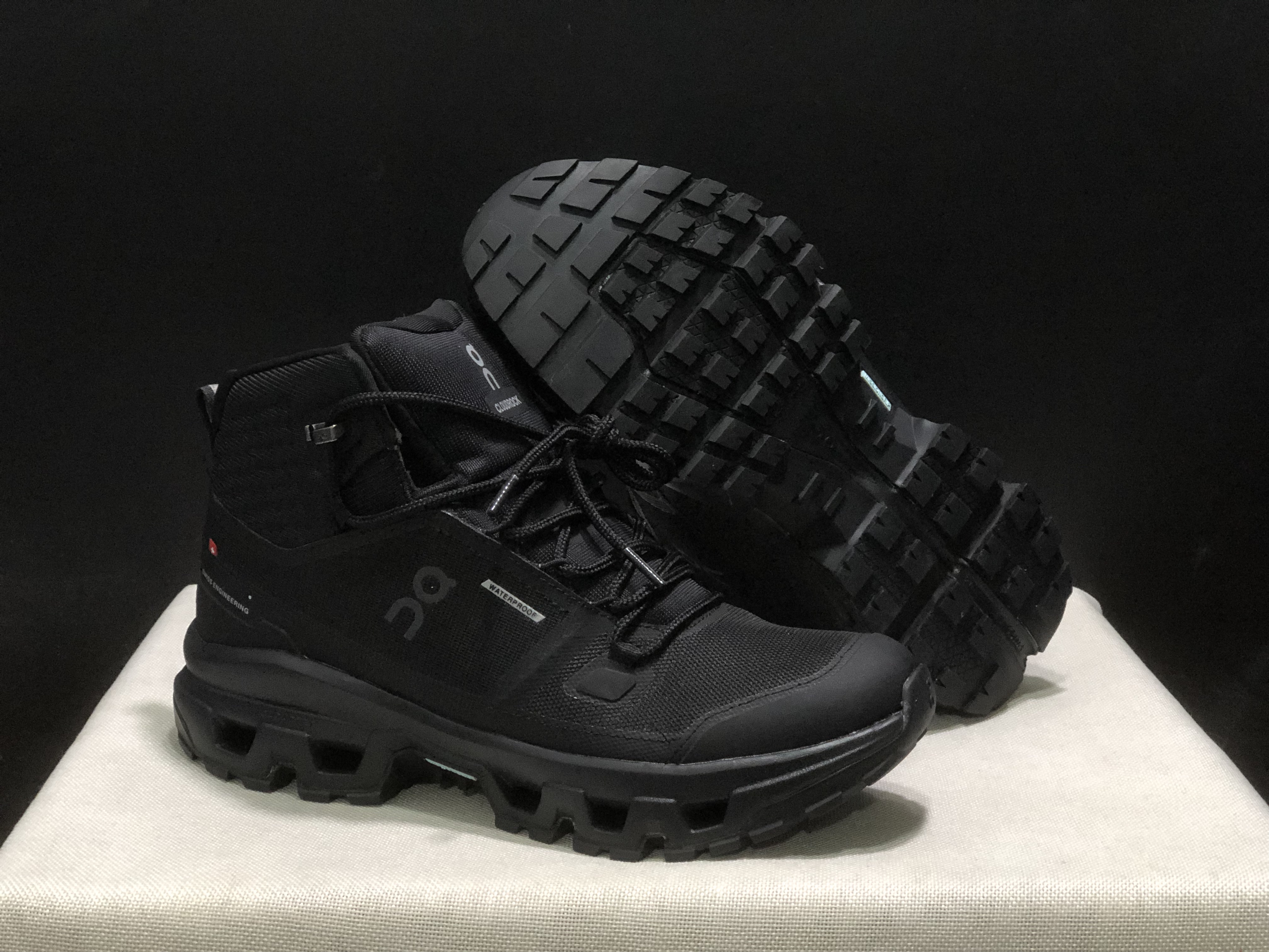 On Running Cloudrock Mid WP High-Top Hiking Shoes All Black