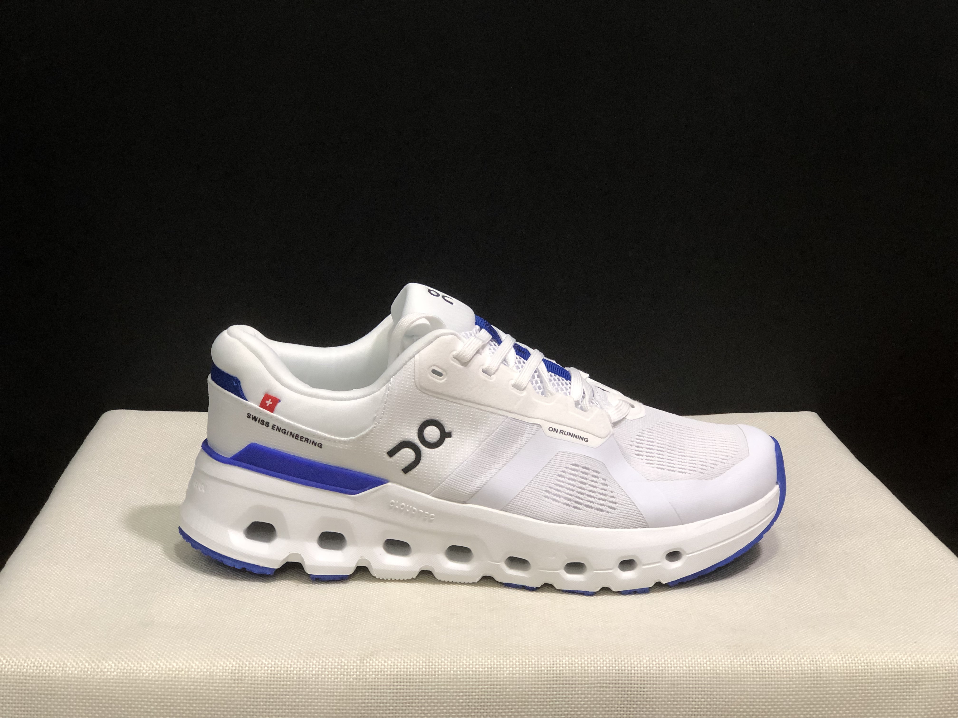 On Running Cloudrunner 2 Mesh Breathable Running Shoes White/Blue