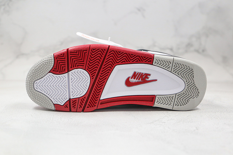 Nike Air Jordan 4 Retro OG IV White Bred Fire Red Sneakers