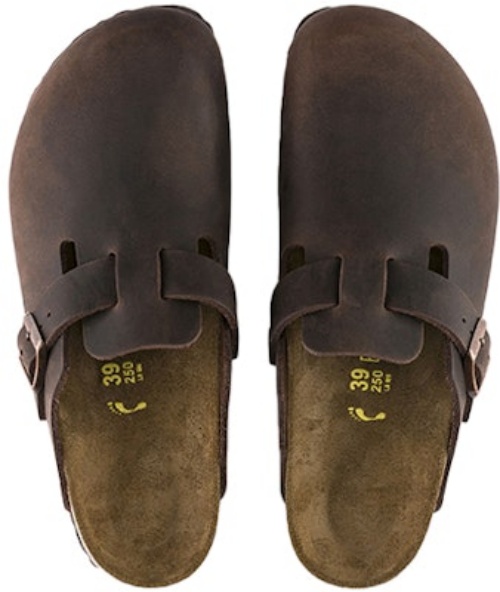 Birkenstock Boston Oiled Leather Habana 860131 Brown Fashion Slippers