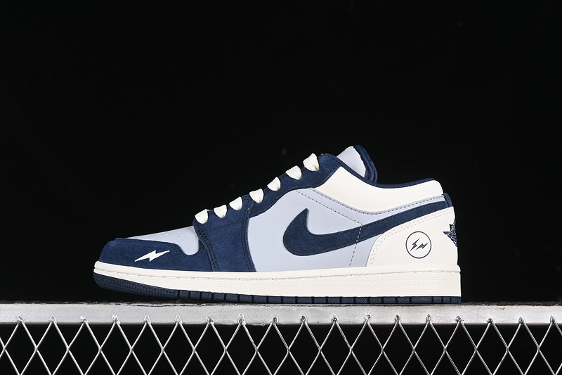 Nike Air Jordan 1 Low Wolf Grey Blue Sneakers