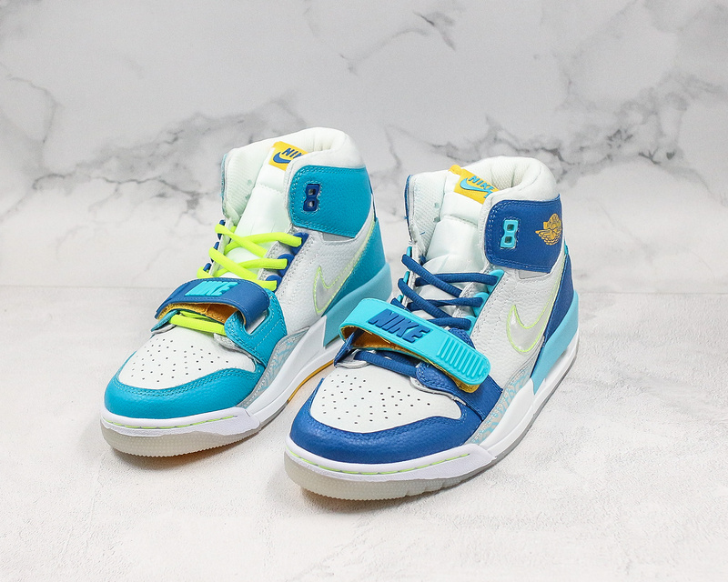 Nike Air Jordan Legacy 312 Just Fly White Blue Sneakers