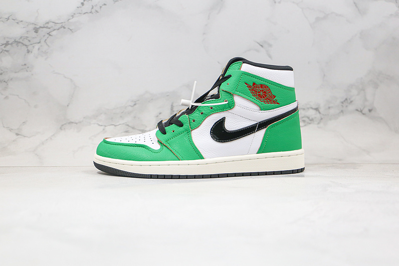 Nike Air Jordan 1 Retro High-Top OG Shoe Lucky Green White Sneakers