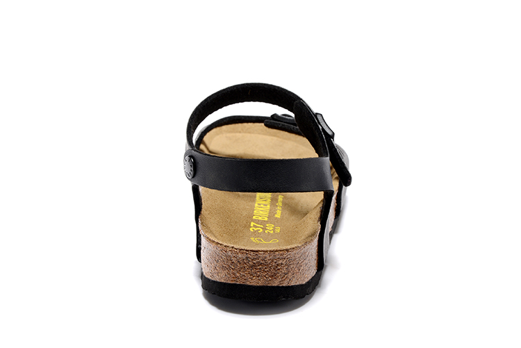 Birkenstock Granada Hollow Butterfly Pattern Single Buckle Slip Band Black Matte  Buckle Strap Sandal