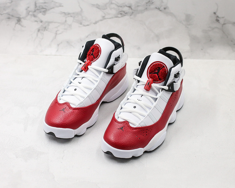 Nike Air Jordan 6 Rings White University Red Sneakers