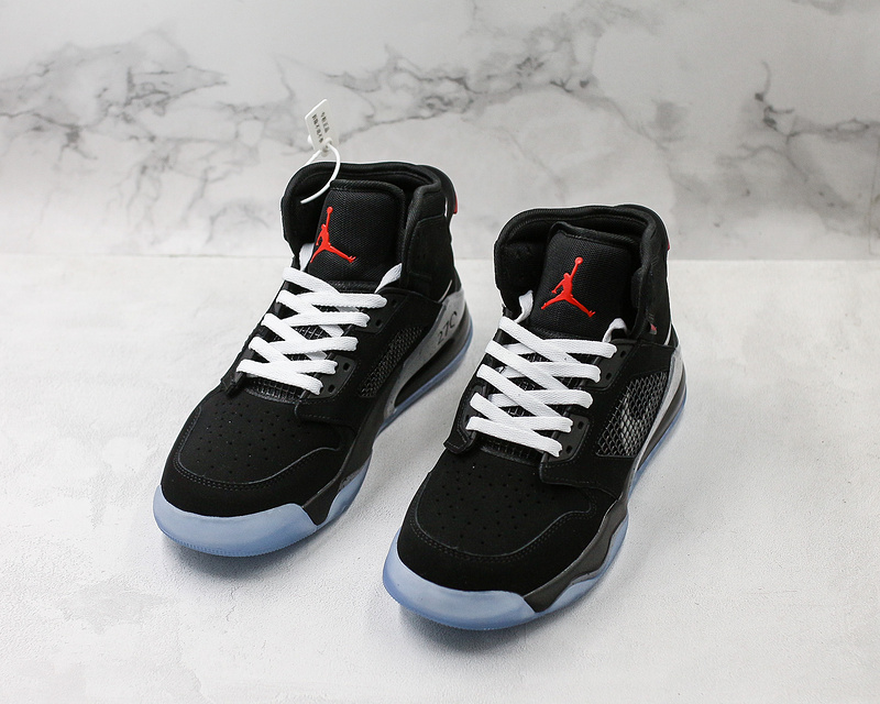 Nike Air Jordan Mars 270 Black Silver Fire Red Metallic Sneakers