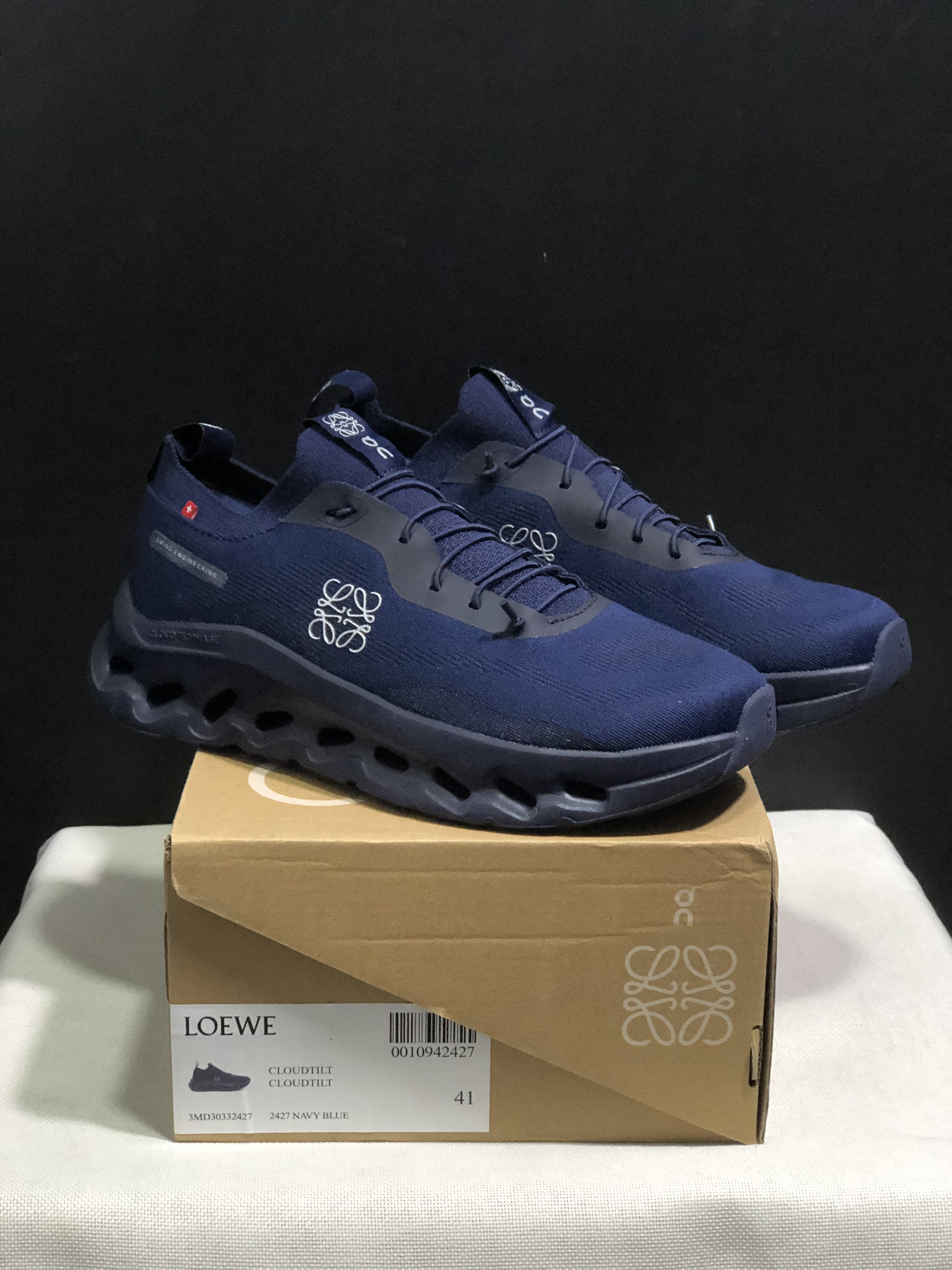 LOEWE x On Running Cloudtilt Running Shoes Co-Signed Edition Dark Blue/Black
