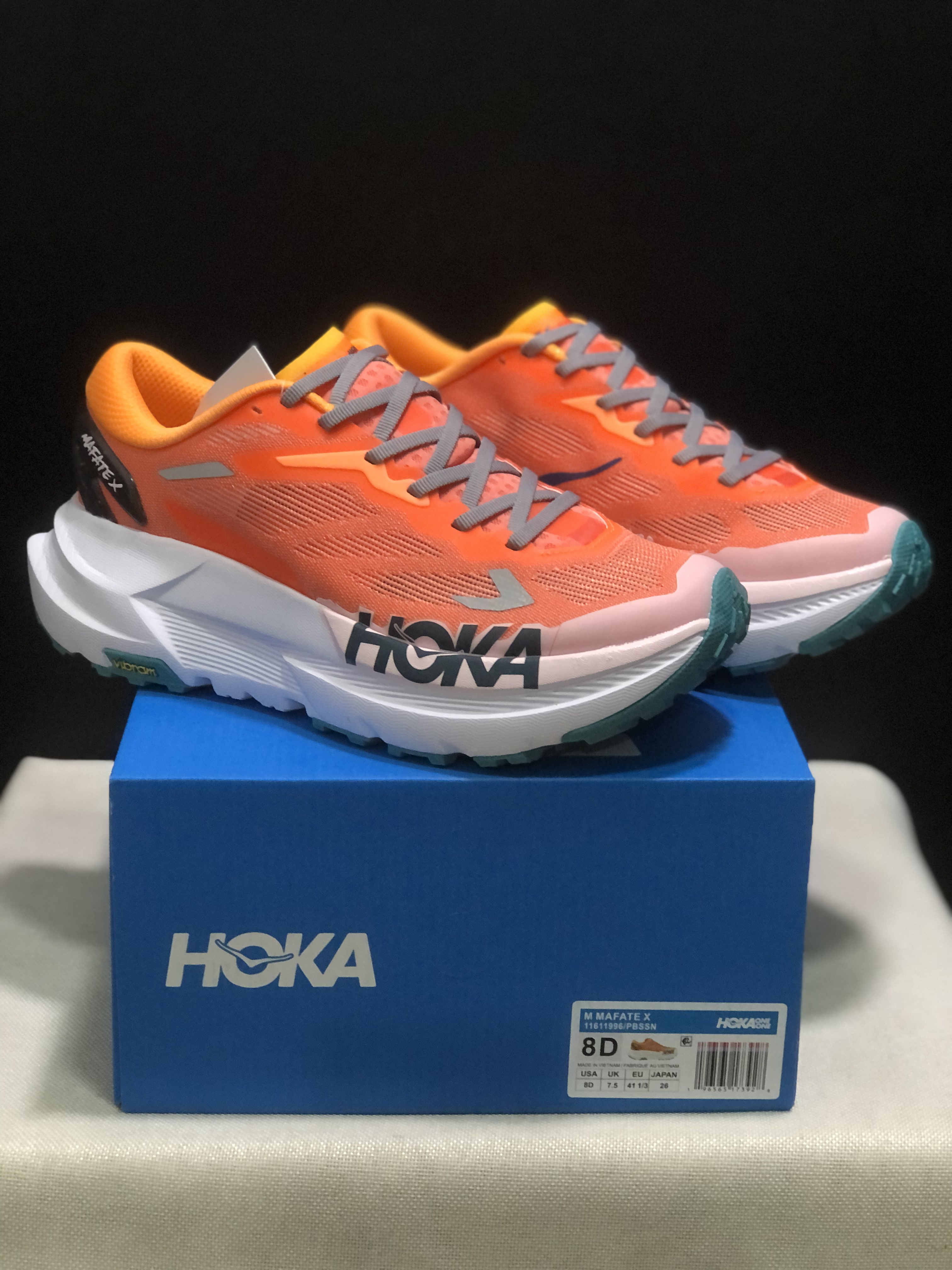 Hoka One One Mafate X Lightweight Fashion Running Shoes Sneakers Orange
