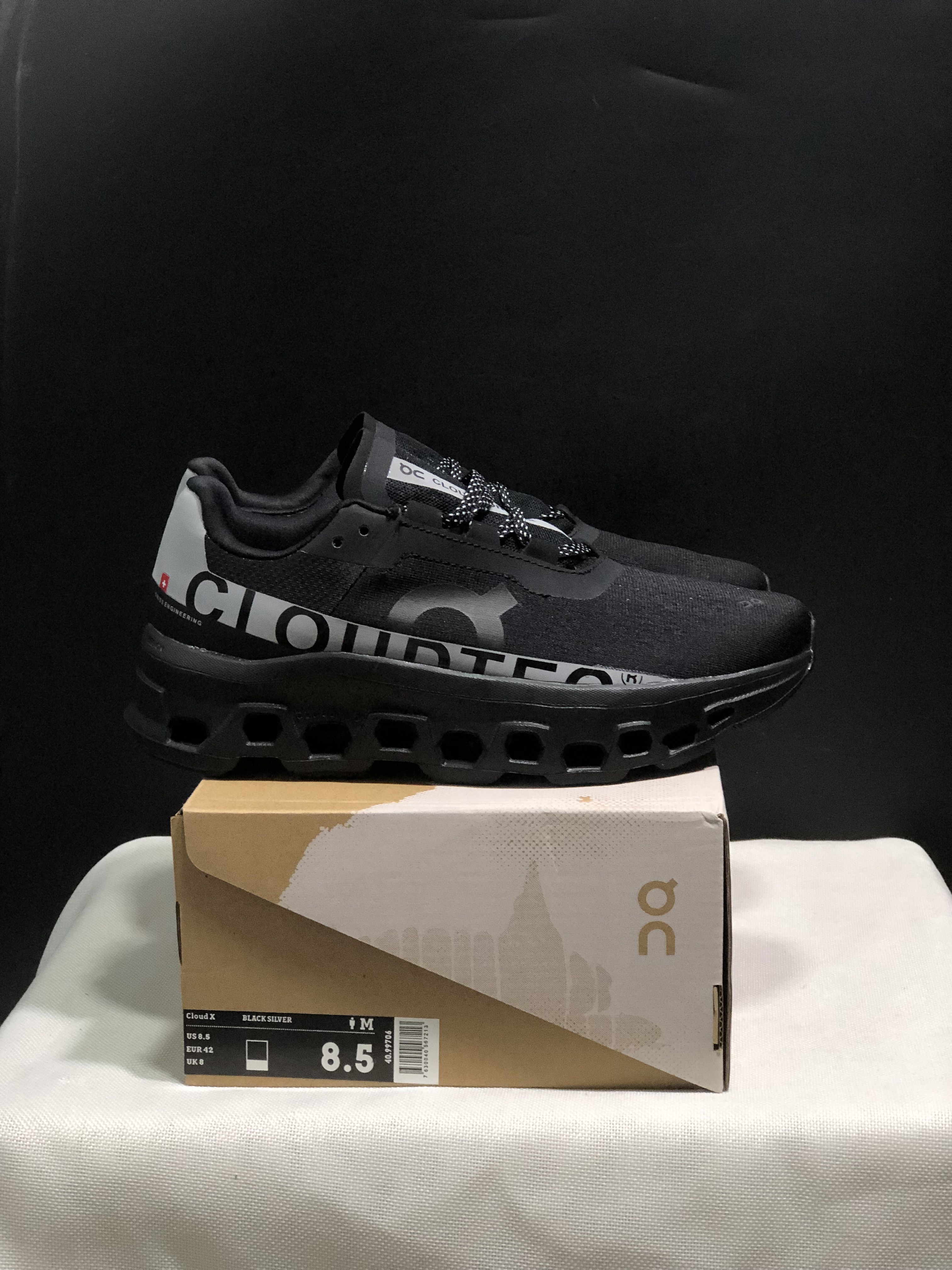 On Running Cloudmonster Black Anti-Slip Running Shoes