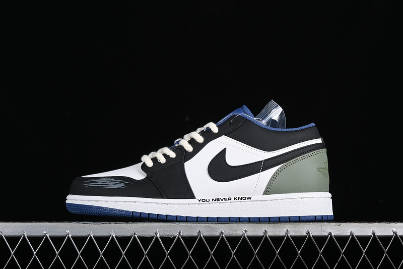 Nike Air Jordan 1 Low Ashen Slate Mystic Navy White Sneakers