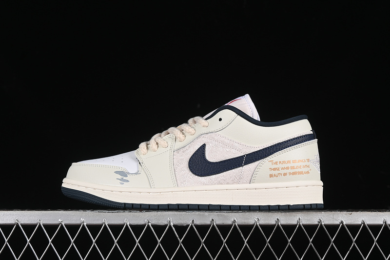 Nike Air Jordan 1 Low Aegean Storm Pale White Sneakers