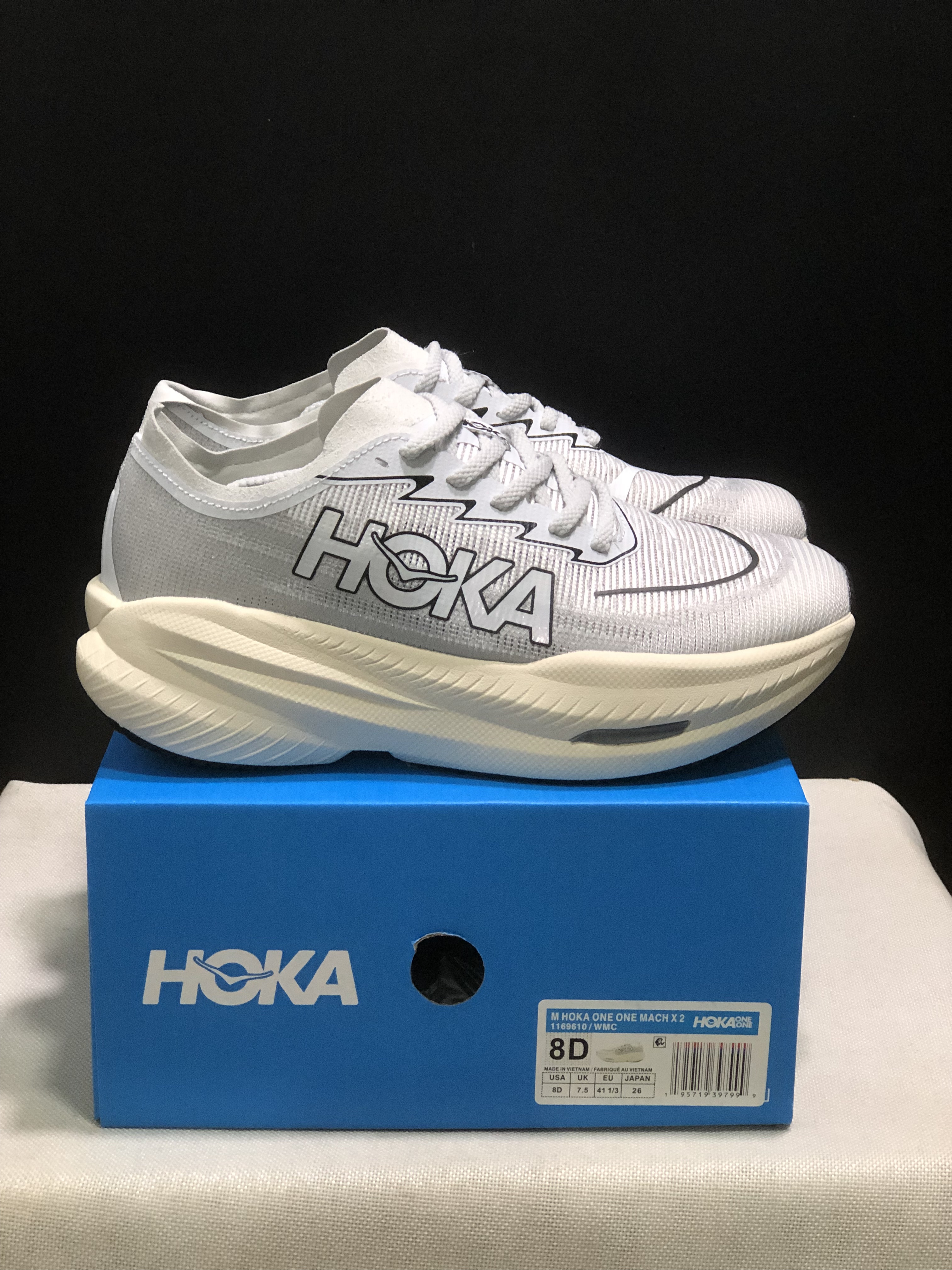 Hoka One One Mach X 2 Anti-slip Low-top Running Shoes Grey