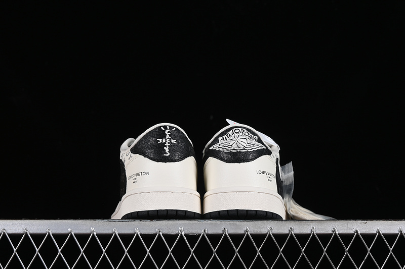 Nike Air Jordan 1 Low Travis Scott Fragment Design LV Black White Sneakers