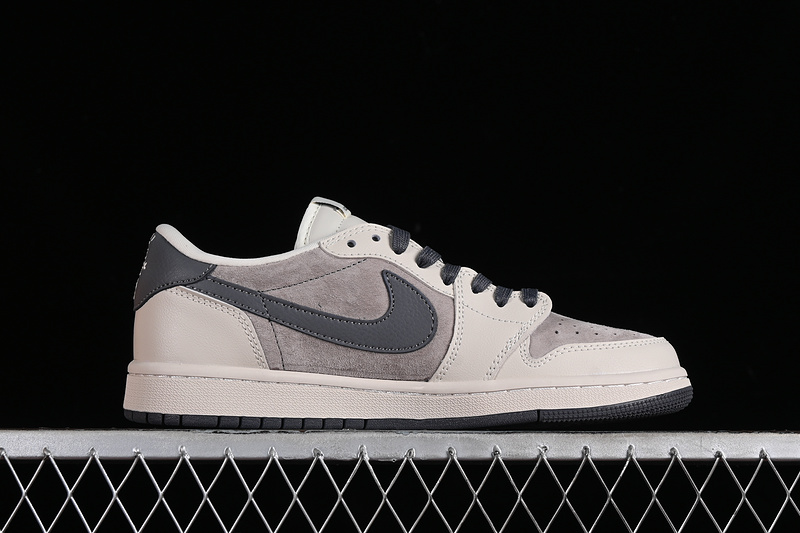 Nike Air Jordan 1 Low OG SP Travis Scott Fragment Design LV Black Grey Sneakers