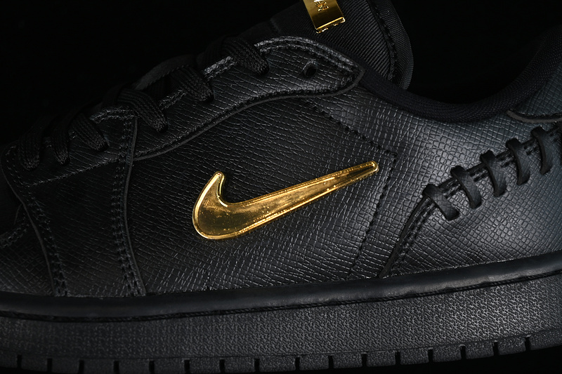 Nike Air Jordan 1 Low Method Of Make Metal Gold Label Black Sneakers