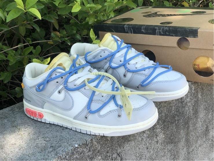 Nike Off-White Dunk Low Lot 05 of 50 Gray Sneakers