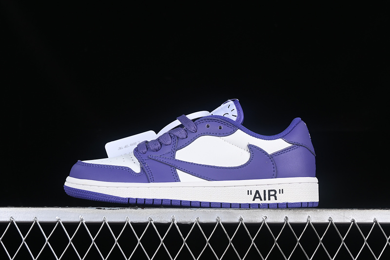 Travis Scott Nike Air Jordan 1 Low OG White Purple Sneakers