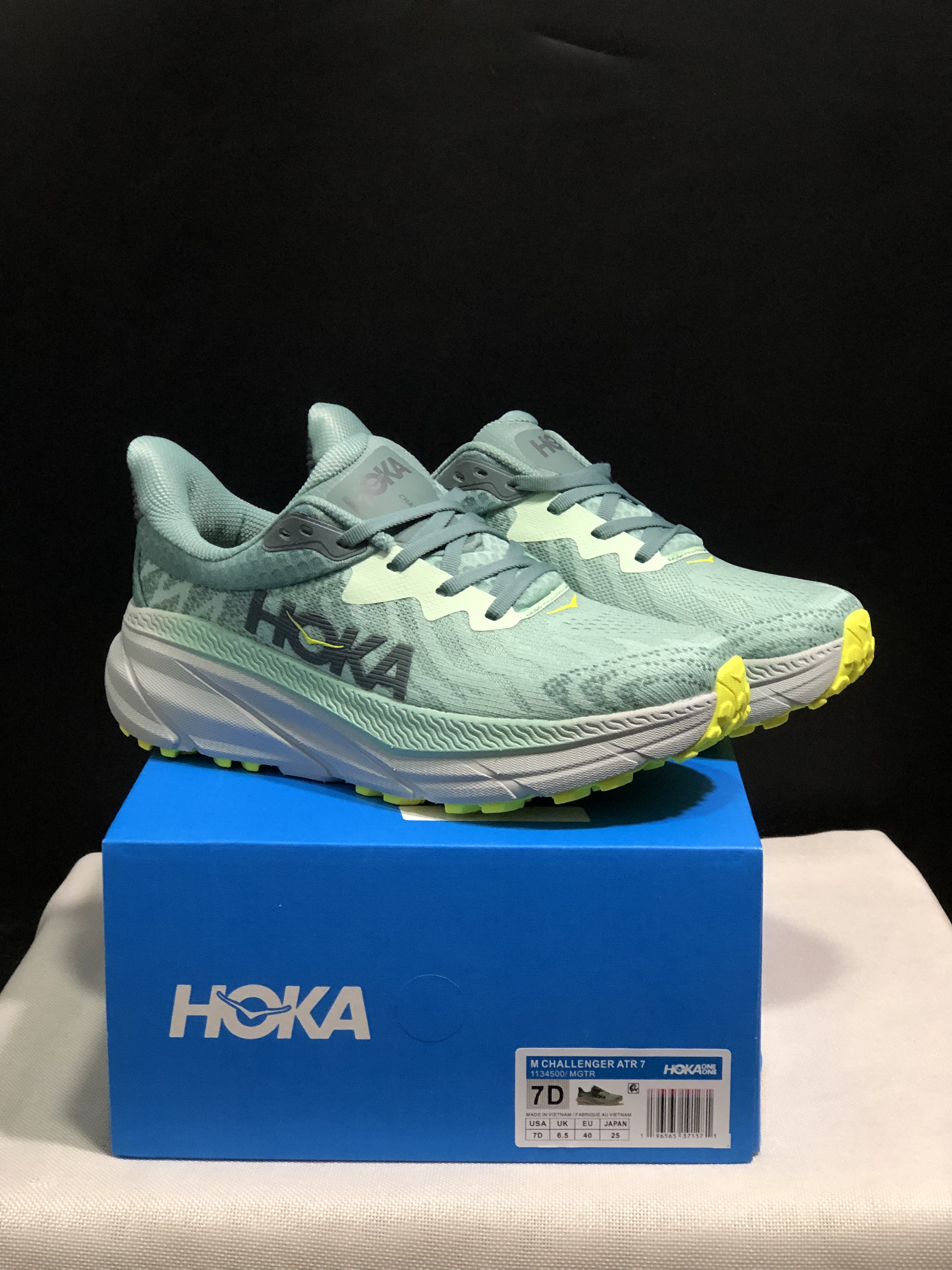 Hoka One One Challenger 7 Shock-absorbing Breathable Running Shoes Sneakers Teal