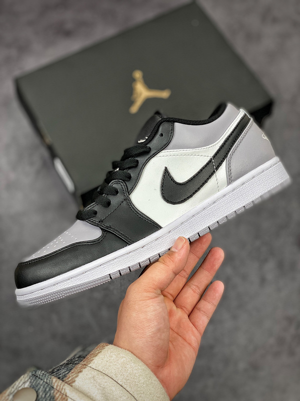 Nike Air Jordan 1 Low Shadow Toe Grey Black Sneakers