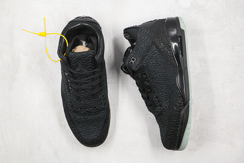Nike Air Jordan 3 Retro Flyknit Black Gray Sneakers