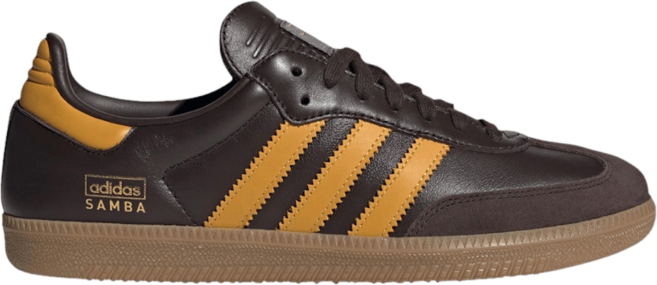 Adidas Samba OG Dark Brown Yellow IG6174 Lifestyle Shoes