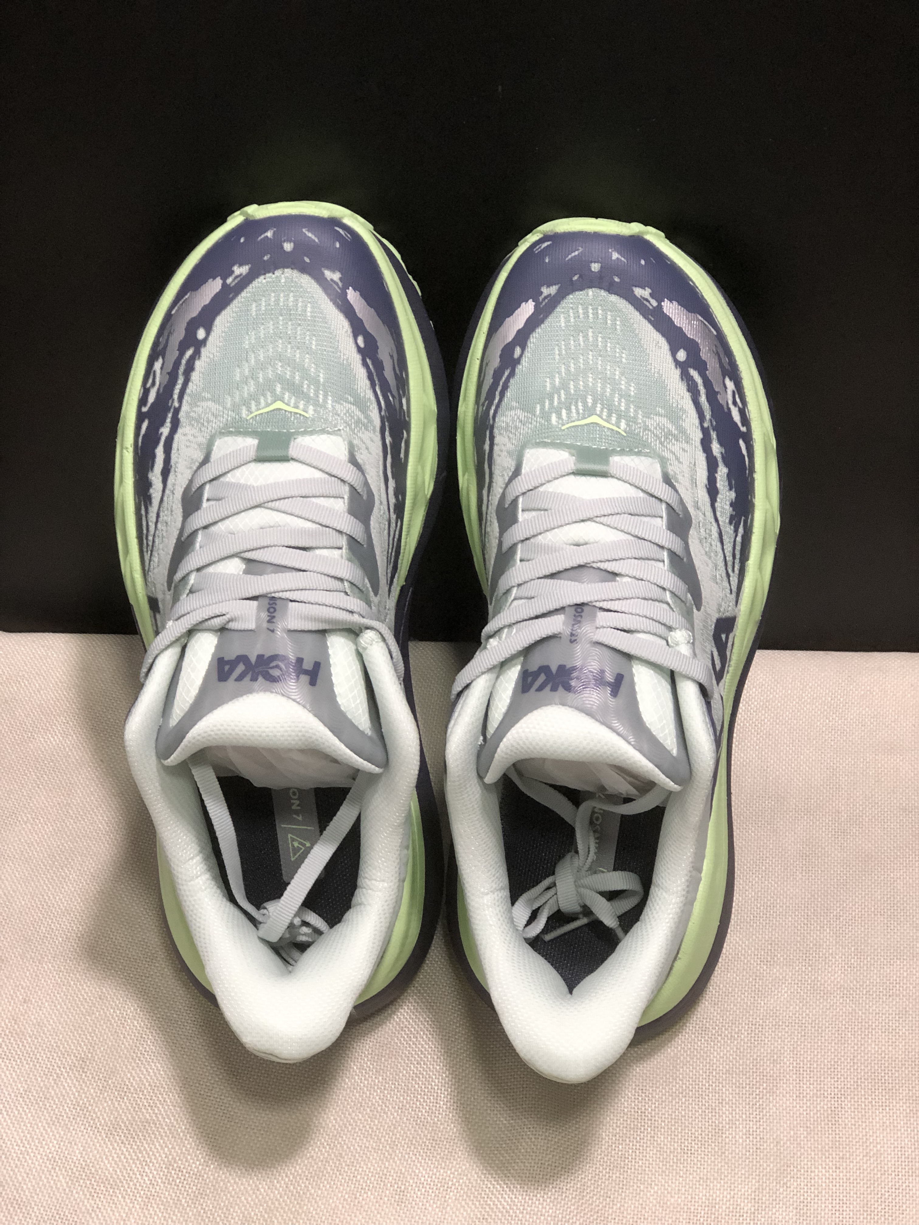 Hoka One One Stinson 7 Comfortable Anti-slip Running Shoes Camouflage/Light Green