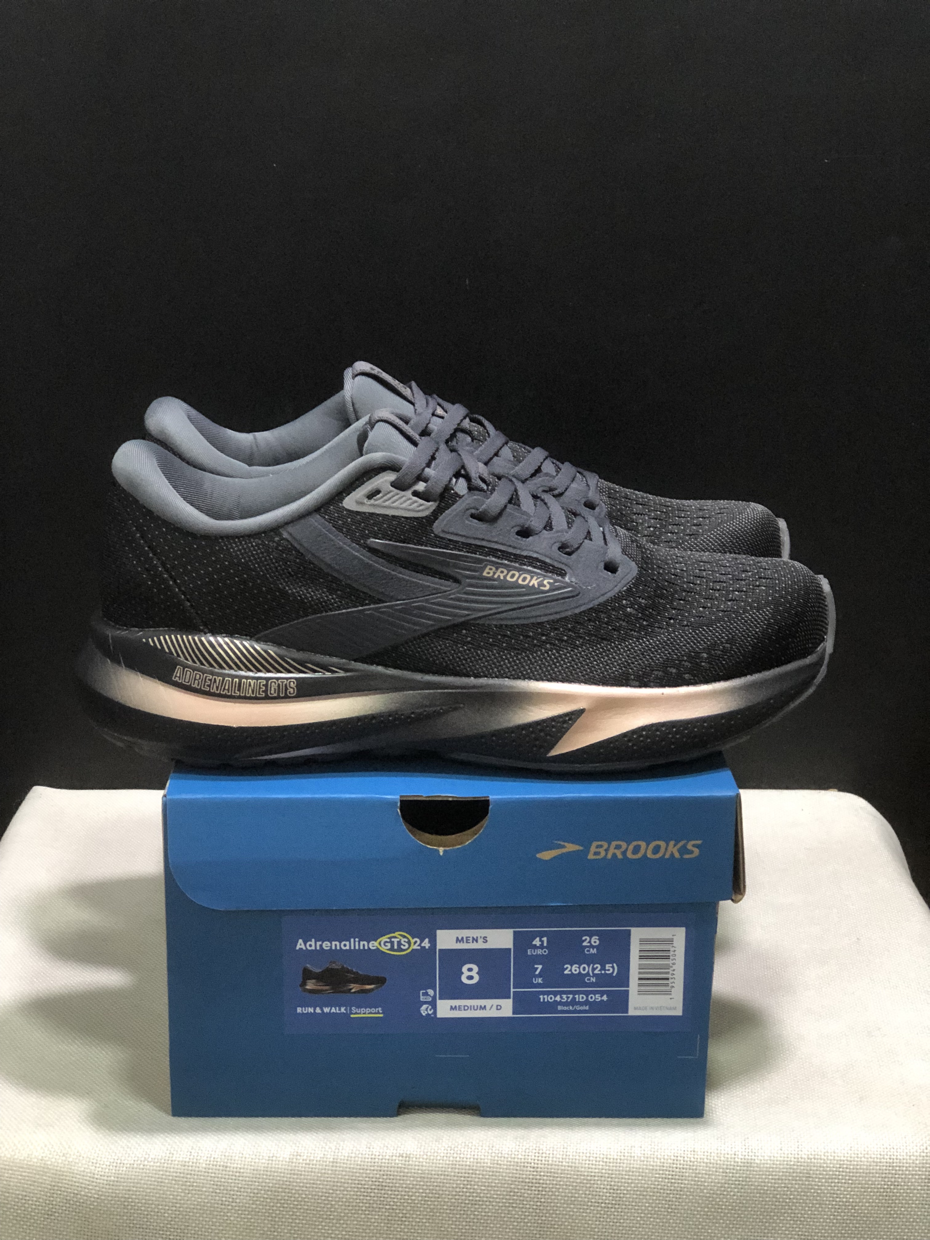 Brooks Adrenaline GTS 24 Casual Running Shoes Black/Gold