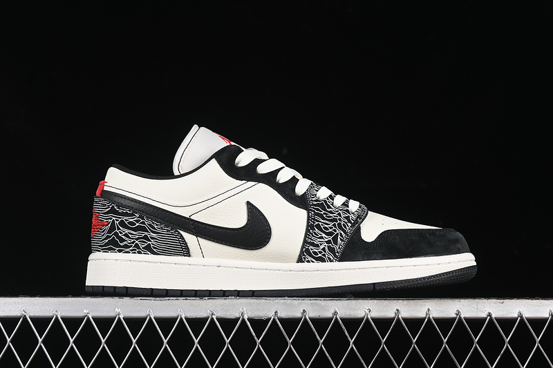Nike Air Jordan 1 Low Black White Fashion Sneakers