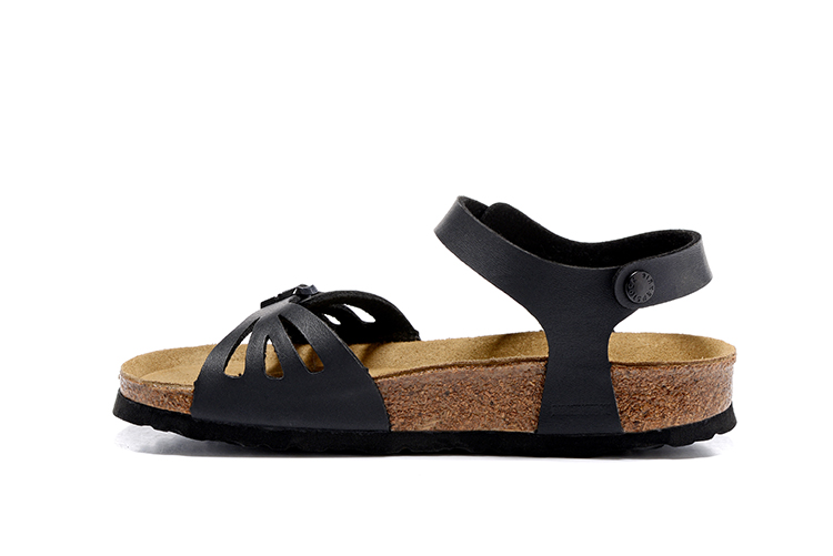Birkenstock Granada Hollow Butterfly Pattern Single Buckle Slip Band Black Matte  Buckle Strap Sandal