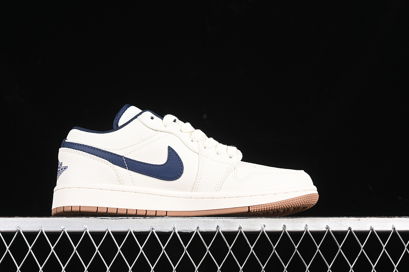 Nike Air Jordan 1 Low Supreme Navy White Sneakers
