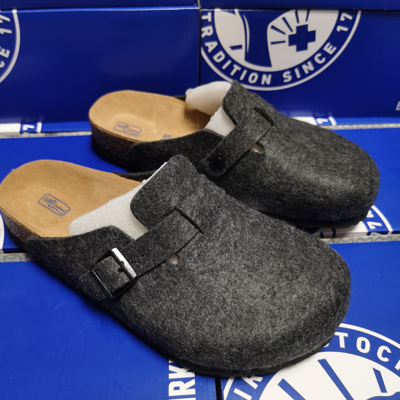 Birkenstock Black Suede Clog Shoes