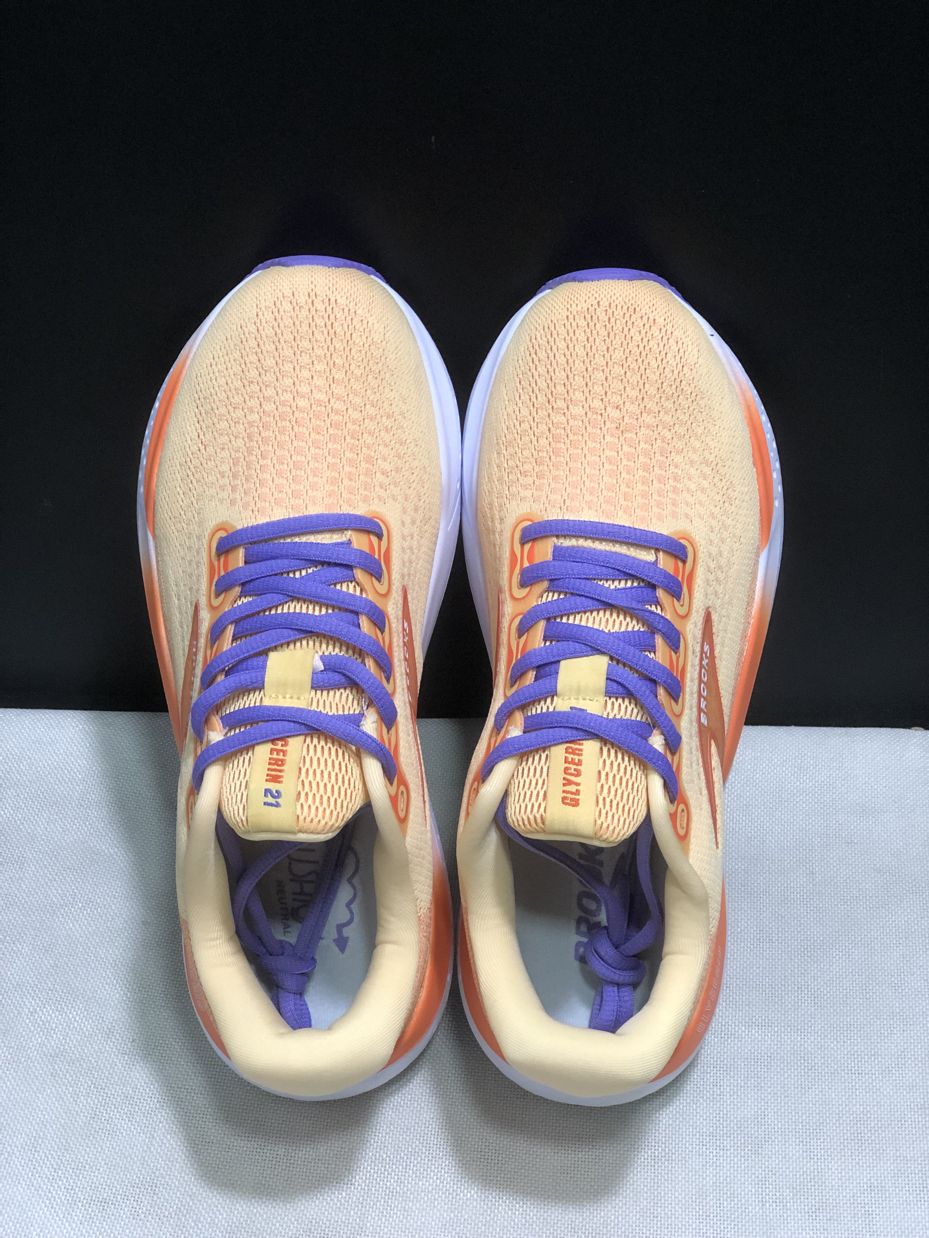 Brooks Glycerin 21 Low-top Casual Running Shoes Rising Sun Yellow