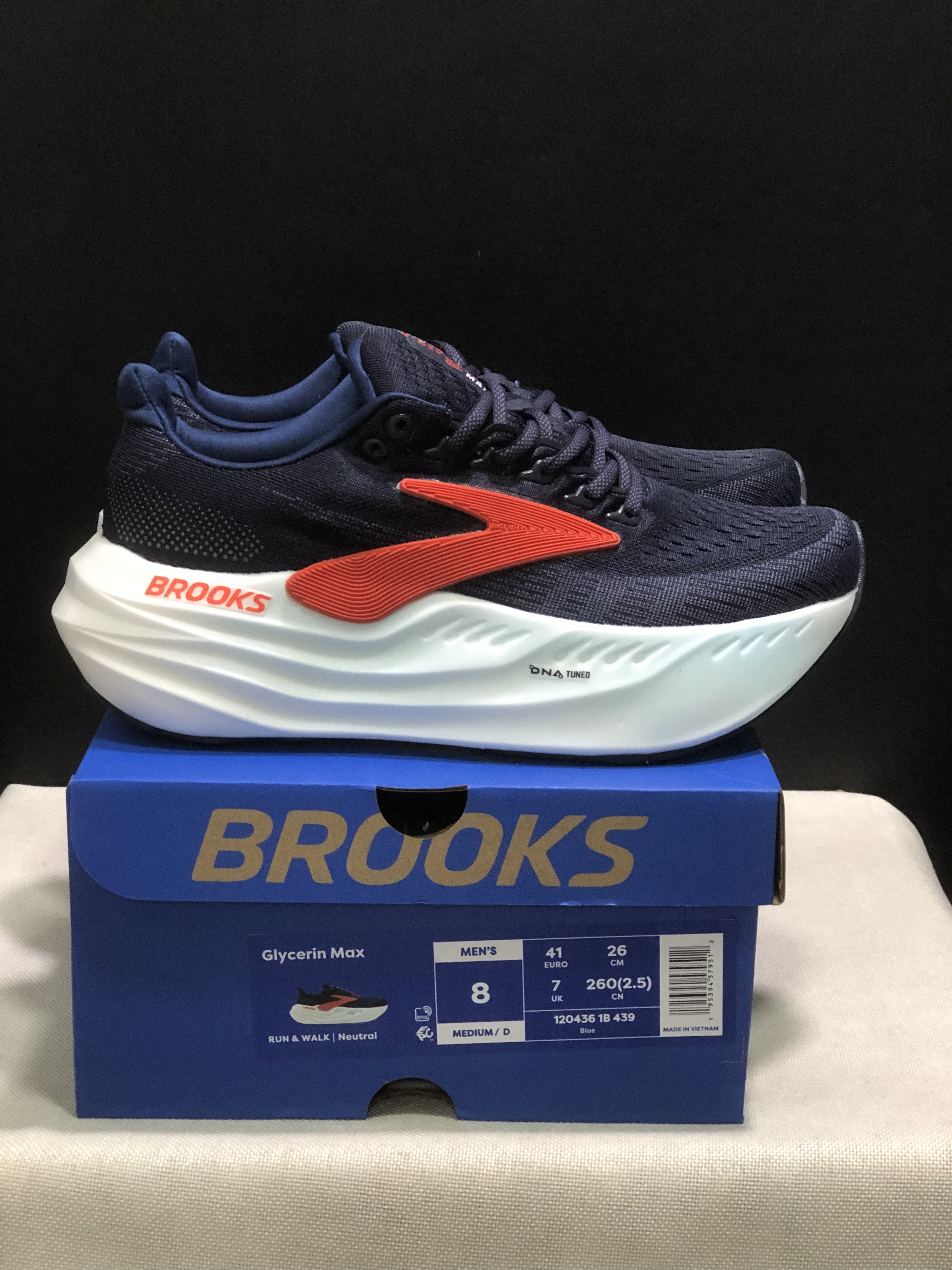 Brooks Glycerin Max Comfortable Low-top Running Shoes Dark Blue