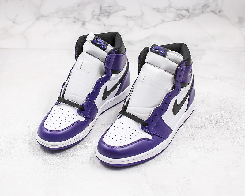 Nike Air Jordan 1 Retro High-Top Purple/White Sneakers