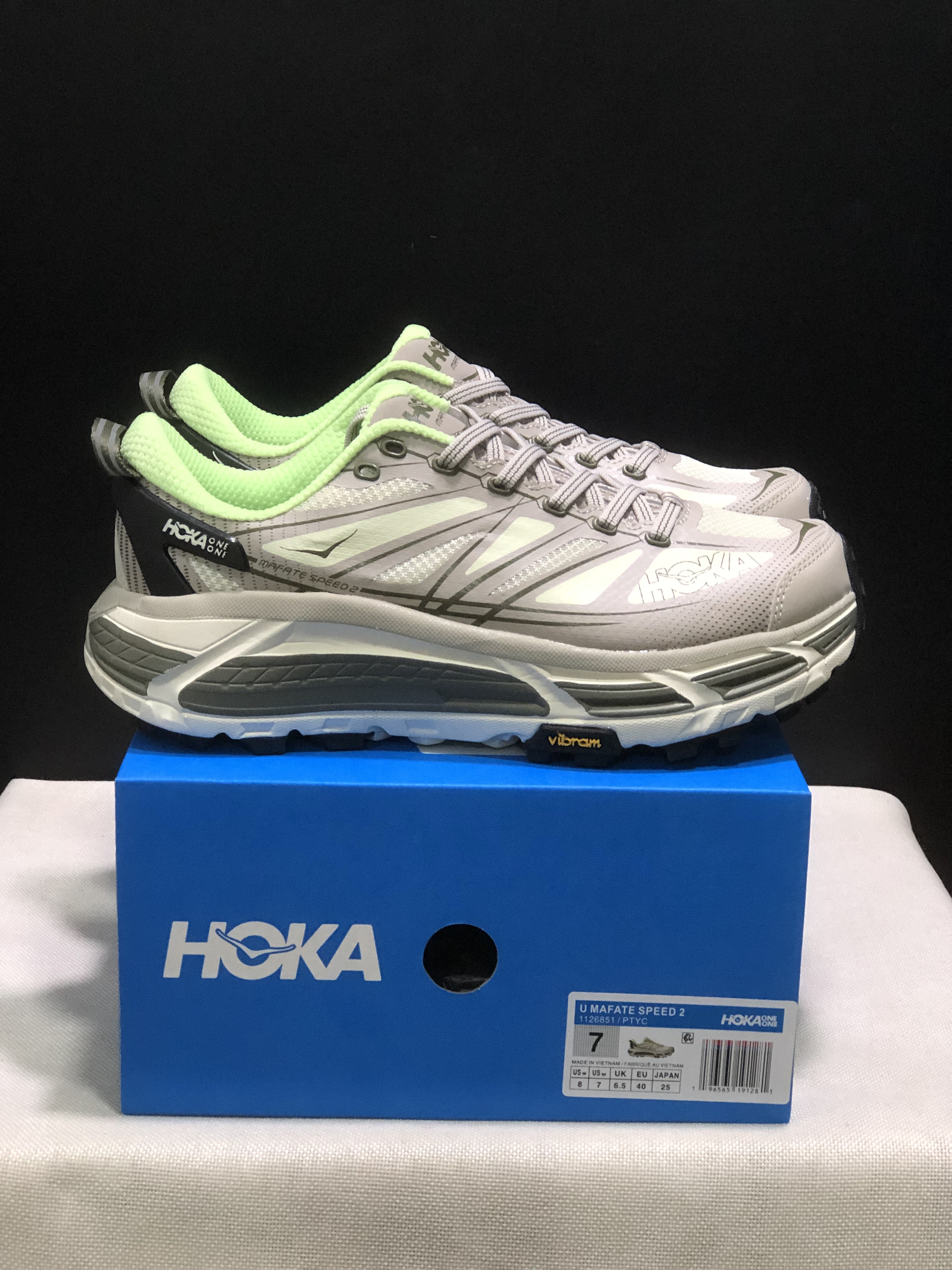 Hoka One One Mafate Speed 2 Mountain Anti-slip Running Shoes Sneakers Gray