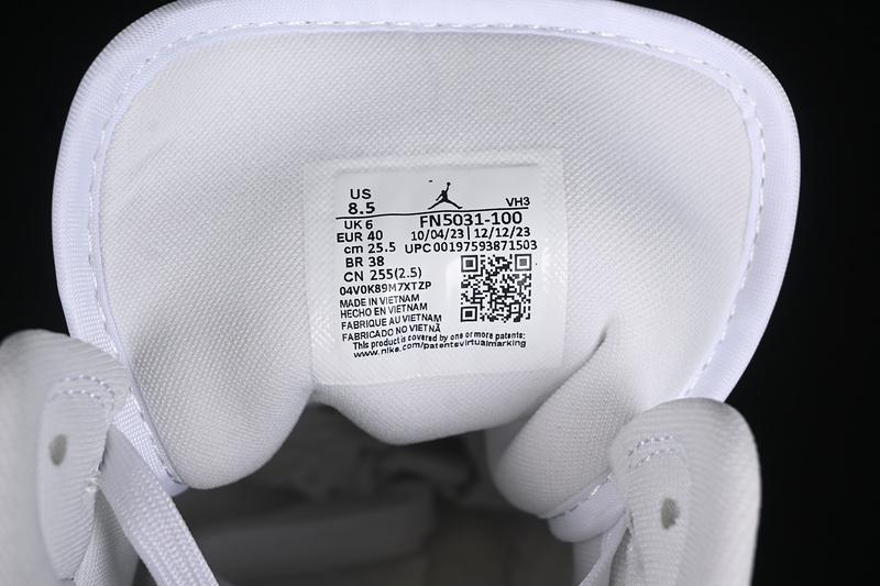 Nike Air Jordan 1 Mid White Metallic Silver Sneakers