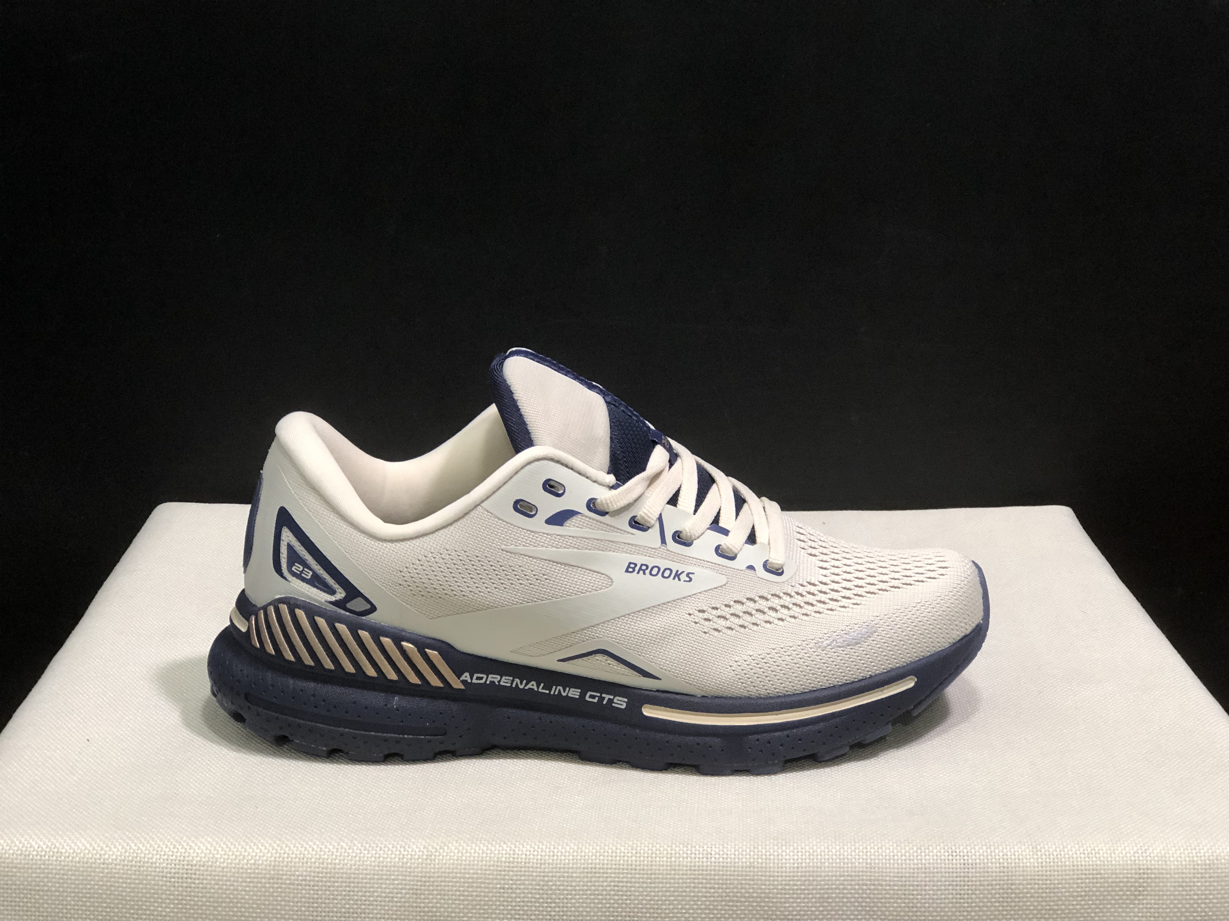 Brooks Adrenaline GTS 23 Shock-absorbing Wear-resistant Low-top Running Shoes Moonlight Grey