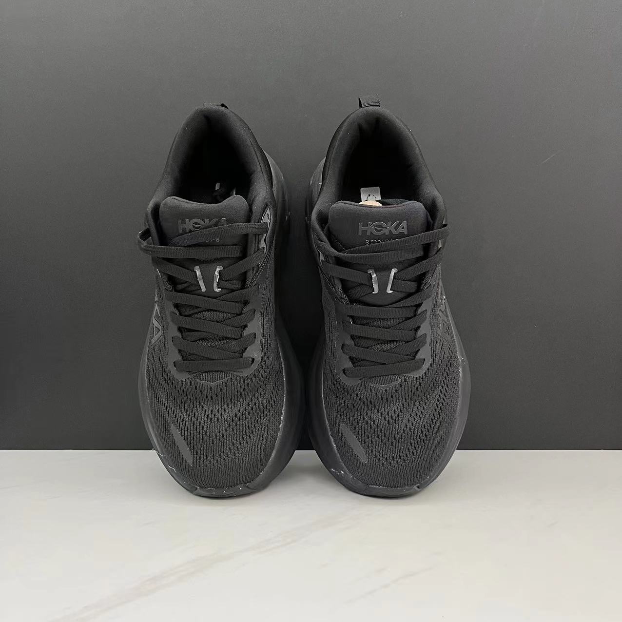 Hoka One One Bondi 8 Black Breathable Low-top Running Shoes Sneakers