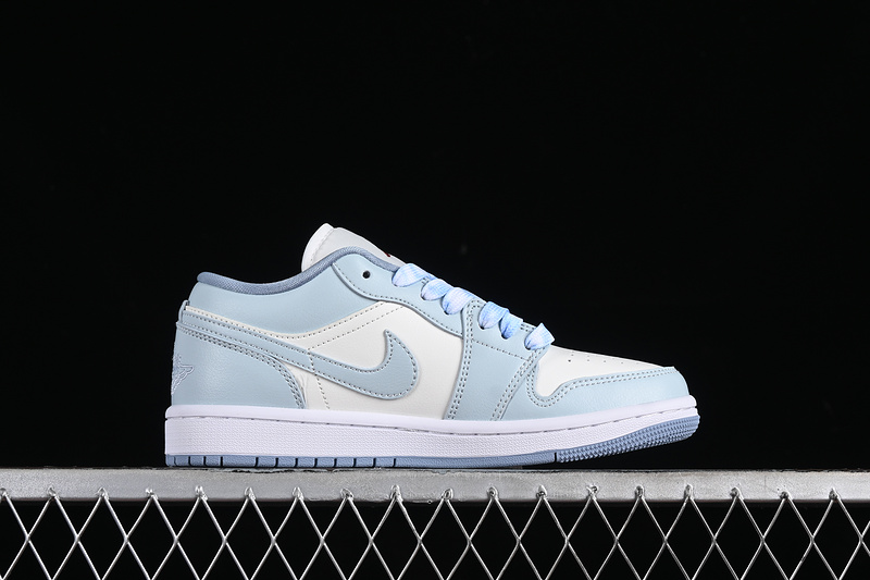 Nike Air Jordan 1 Low Blue Grey White Sneakers