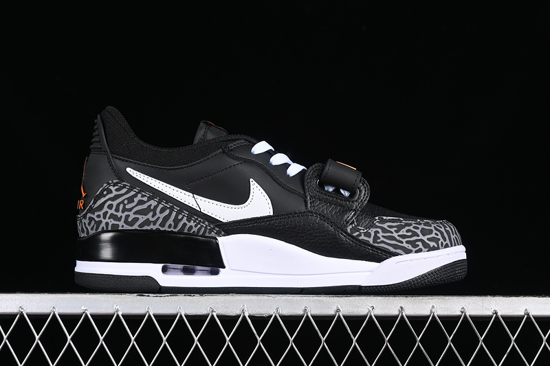 Nike Air Jordan Legacy 312 Low Black White Black Cement Sneakers