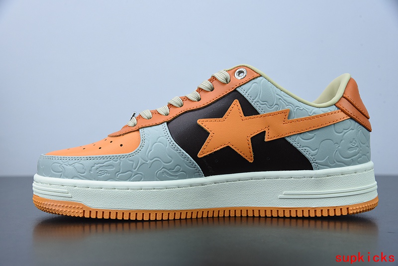 A Bathing Ape Bape Sta Low Grey Orange