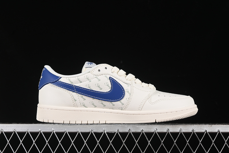 Nike Air Jordan 1 Low Travis Scott Fragment Design OG SP Blue White Sneakers