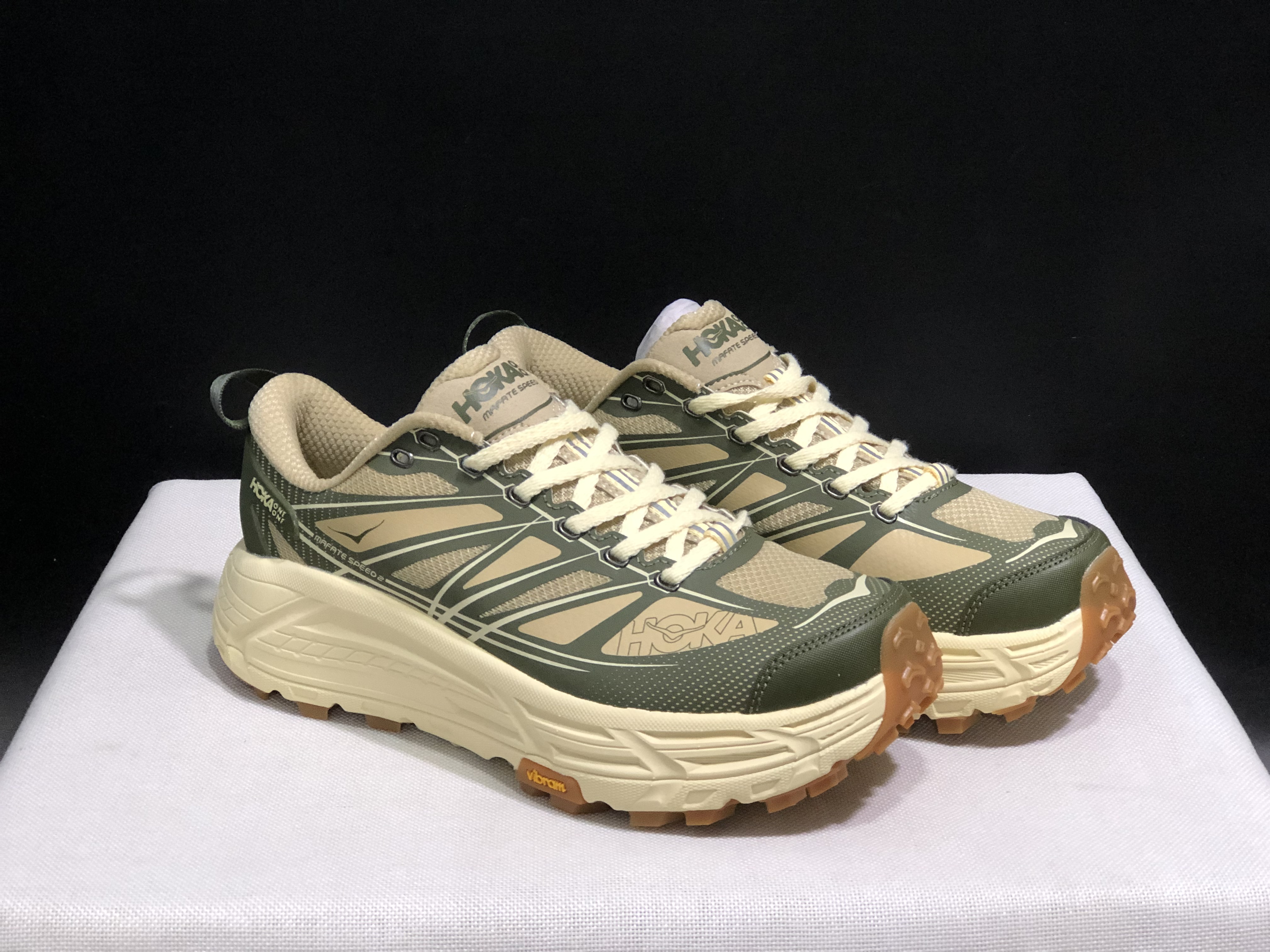 Hoka One One Mafate Speed 2 Mountain Anti-slip Running Shoes Sneakers Green