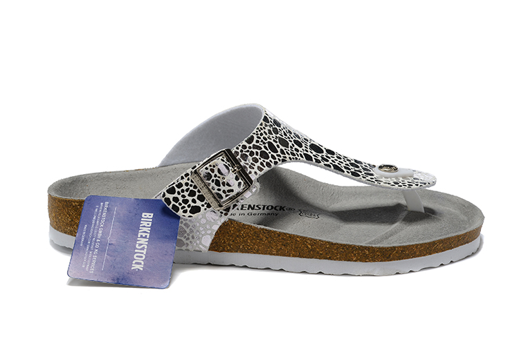 Birkenstock Black Metallic Stones Flip Flops Leather Sandals