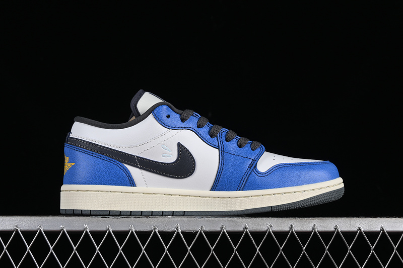 Nike Air Jordan 1 Low Flight Vintage Summit Blue White Sneakers