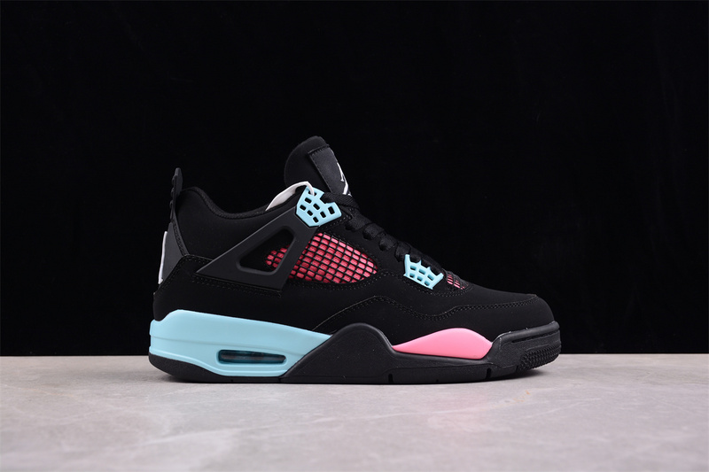 Nike Air Jordan 4 Retro Blue Pink Black Sneakers